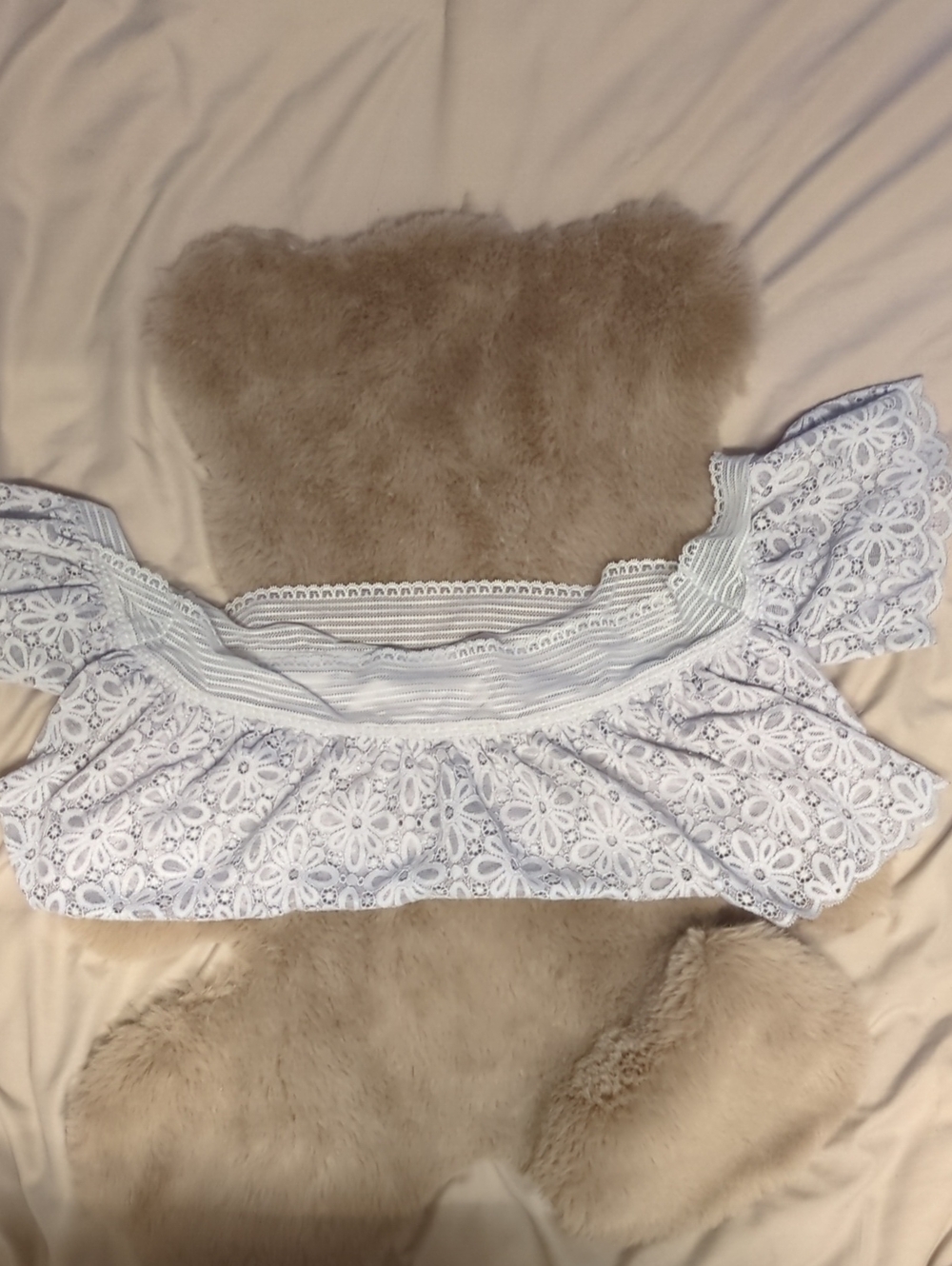 Victoria's Secret Eyelet Off-Shoulder Bandeau Top